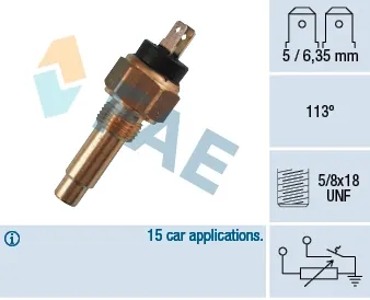 Sensor de temperatura del líquido refrigerante FAE 34210