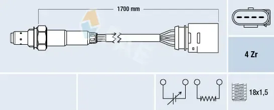 Sonda lambda de oxígeno posterior al catalizador 77147 FAE