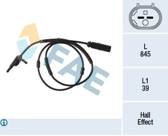 Sensor ABS trasero FAE 78292