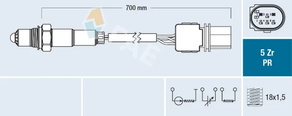 Sensor de oxígeno previo al catalizador 75058 FAE