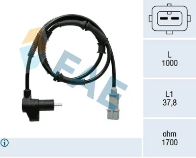 Sensor ABS trasero FAE 78369
