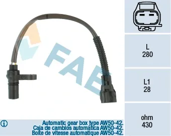 Sensor de velocidad 79123 FAE