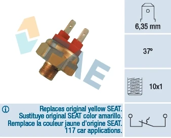Sensor de temperatura del refrigerante Audi 90 B3 (89, 89Q, 8A)