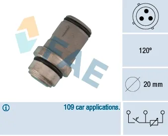 Sensor de temperatura del líquido refrigerante FAE 34220