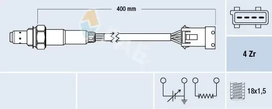 Sonda lambda de oxígeno posterior al catalizador 77211 FAE