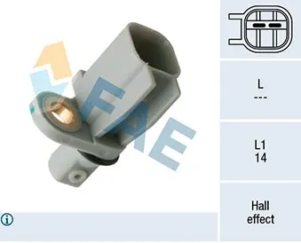 Sensor ABS trasero 78450 FAE