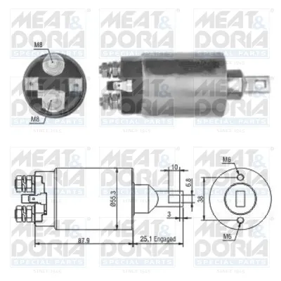 Solenoide de arranque MEAT&DORIA 46143