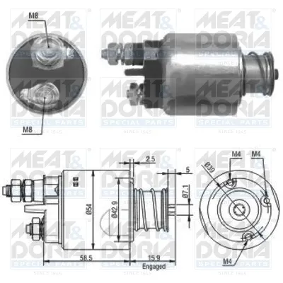Solenoide de arranque 46020 Meat&Doria