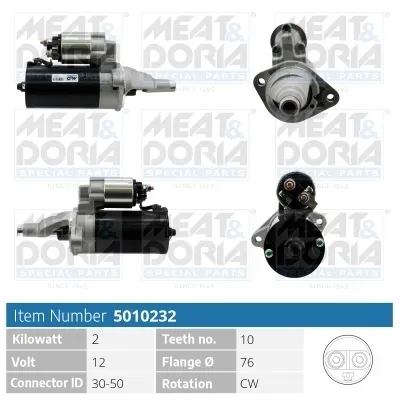 Motor de arranque 5010232 Meat&Doria