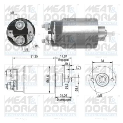 Solenoide de arranque 46082 Meat&Doria