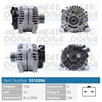 Alternador 5510396 Meat&Doria