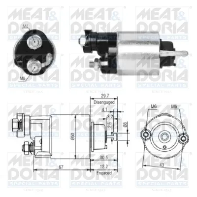 Solenoide de arranque 46149 Meat&Doria