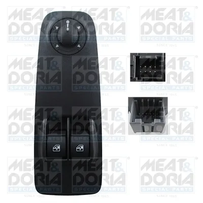 Interruptor de elevalunas delantera izquierda 26518 Meat&Doria