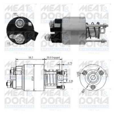Solenoide de arranque MEAT&DORIA 46101