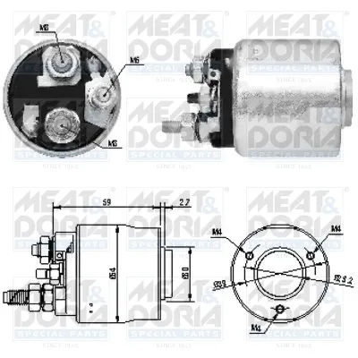 Solenoide de arranque 46063 Meat&Doria