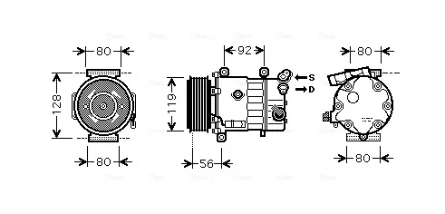 Compresor de aire acondicionado CNAK255 AVA