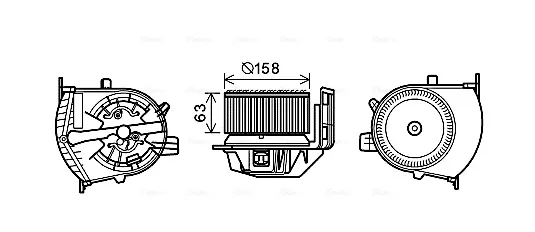 Ventilador habitáculo RT8585 AVA