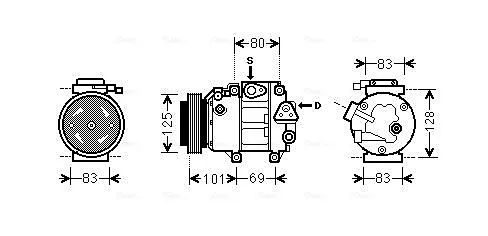 Compresor de aire acondicionado HYAK240 AVA