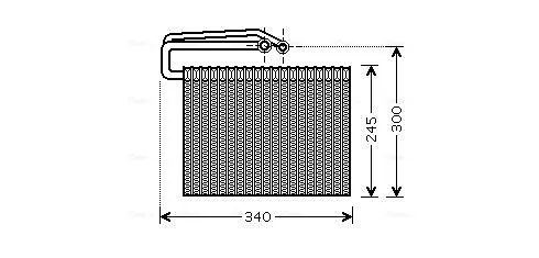 Evaporador de aire acondicionado OLV399 AVA