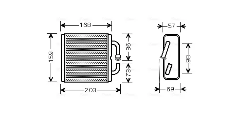 Radiador calefacción Mazda 323 S IV