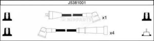 Juego de cables de bujías para Nissan Sunny 2 