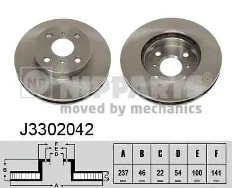 Disco de freno J3302042 Nipparts