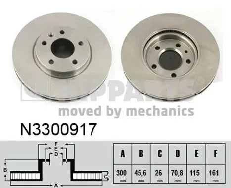 Disco de freno N3300917 Nipparts