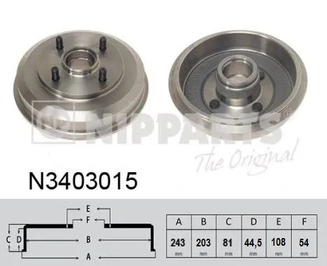 Tambor de freno trasero Ford Fusion JU