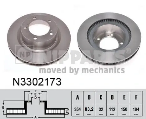 Disco de freno N3302173 Nipparts