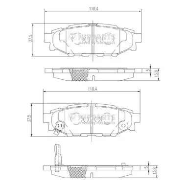 Pastillas de freno traseras N3617004 Nipparts