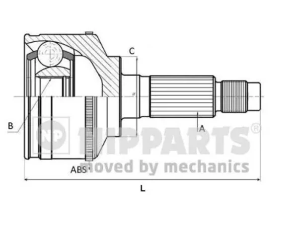 J2822116 Nipparts junta homocinética exterior delantera