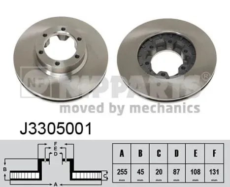 Disco de freno J3305001 Nipparts