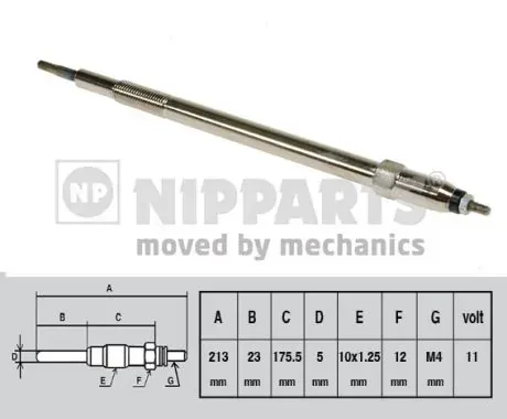 Bujía de precalentamiento J5711027 Nipparts