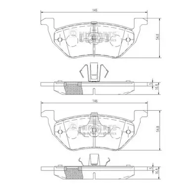 Pastillas de freno traseras Ford Escape 