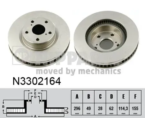 Disco de freno N3302164 Nipparts