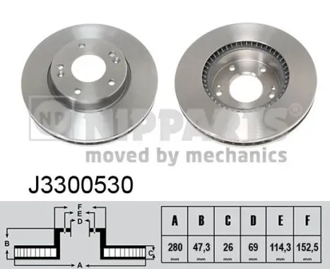 Disco de freno J3300530 Nipparts