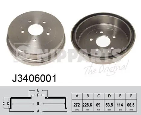 Tambor de freno trasero Daihatsu Terios II
