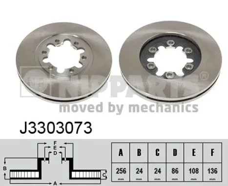 Disco de freno J3303073 Nipparts