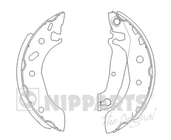 J3503038 Nipparts zapatas de frenos de tambor traseras