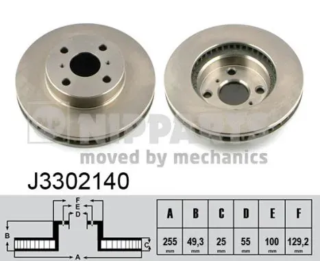 Disco de freno J3302140 Nipparts