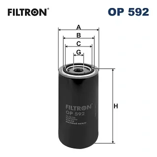 Filtro del sistema hidráulico OP592 Filtron