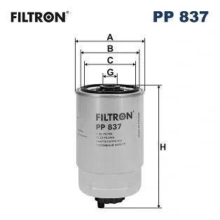 Filtro de combustible PP837 Filtron