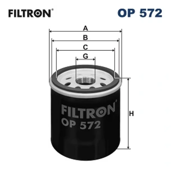OP572 Filtron filtro de aceite