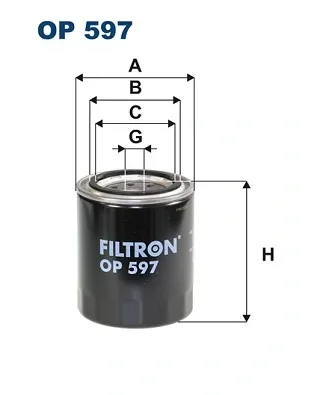 Filtro de aceite OP597 Filtron