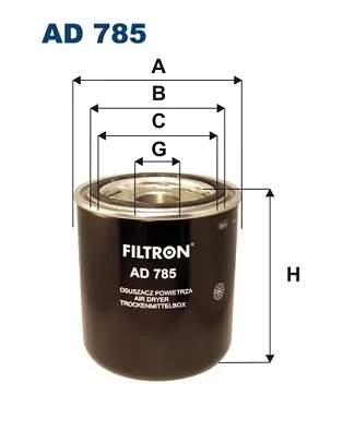 Filtro del desecador de aire (separador de agua y aceite) (camión) AD785 Filtron