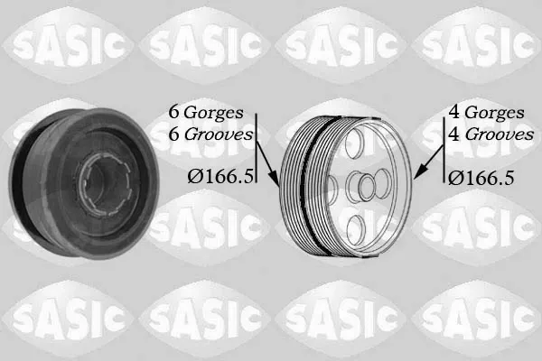 Polea de cigüeñal 9001808 Sasic