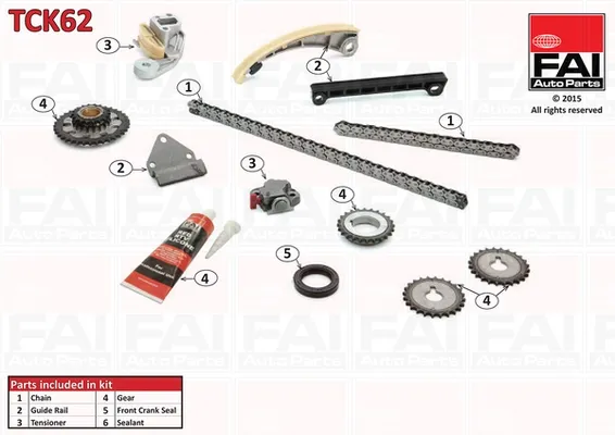 Kit de cadena de distribución TCK62 FAI