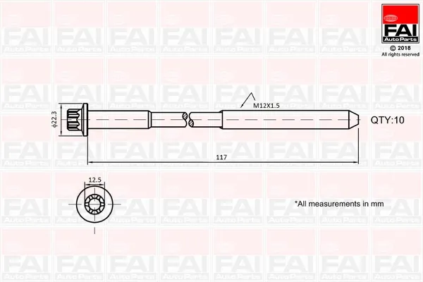 Tornillo culata B1018 FAI