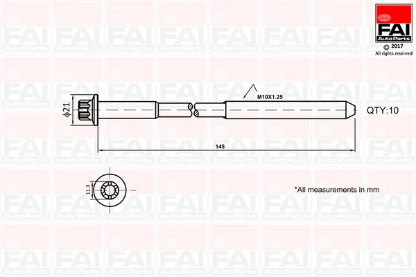 Tornillo culata B1140 FAI