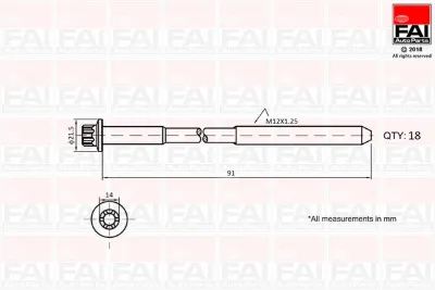 Tornillo de culata FAI B2101